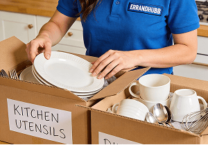Moving and kitchen utensils box